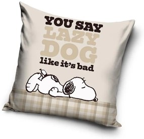 Snoopy Lazy Dog husă de pernă 40x40 cm