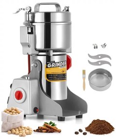 Râșniță electrică pentru cereale și condimente RL-FG21803, 2000W, 800 g, 36000 rpm, Timer, Inox