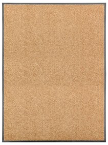 vidaXL Covoraș de ușă lavabil crem 90x120 cm