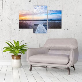 Tablou - Lac înghețat, Ełk, Mazury, Polonia (90x60 cm)