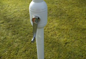 Umbrelă Garth cu mâner - alb, 4 m