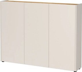 Dulap crem cu aspect de lemn de stejar 138x105x25 cm Libbiano – Germania