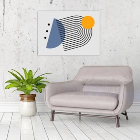 Tablou pe sticlă - Abstracție minimalistă N⁰2 (70x50 cm)