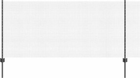 vidaXL Gard cu Stâlp Gri 1 x 50 m Oțel și PVC