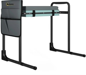 Outsunny Taburet de grădină pliabil cu perniță din spumă EVA Asiento de Jardín con Bolsa para Herramientas Gris Oscuro | Aosom Romania