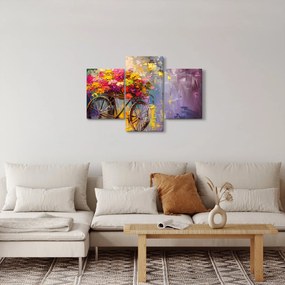 Tablou - Roată cu flori (90x60 cm)