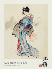 Reproducere Traditional Geisha Portrait (1830), Katsushika Hokusai