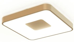 Plafoniera LED Smart dimabila cu telecomanda COIN 44x44cm aurie