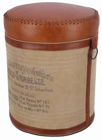 Taburet vintage tip butoi cu spatiu de depozitare – Chocolat Cacao Dragées