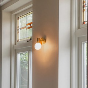 Lampa de perete moderna aurie IP44 - Cederic Up