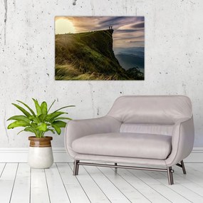 Tablou - Femei la stânci (70x50 cm)