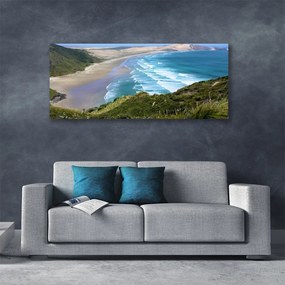 Tablou pe panza canvas Sea Beach Peisaj Maro Alb Albastru
