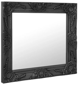 Oglinda de perete in stil baroc, negru, 50 x 50 cm 1, Negru, 50 x 50 cm