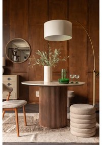 Taburet bej cu tapițerie din țesătură bouclé Fern – Dutchbone