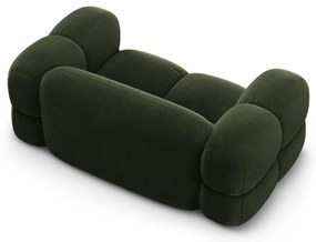 Canapea verde cu tapițerie din catifea 180 cm Loretto – Cosmopolitan Design