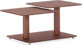 Măsuță de cafea teracotă din sticlă 54x115 cm Elvi – Marckeric