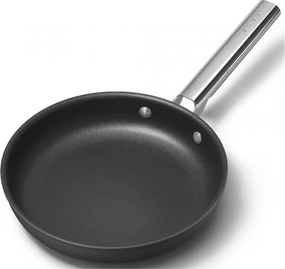 Tigaie cu capac SMEG CKFF2401BLM, 1,9 l, Ø24 cm, Acoperire cu teflon, Pana la 250°C, fără PFAS, Inductie, Negru