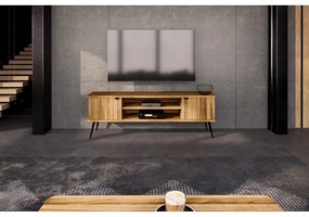 Comodă TV din lemn de stejar 180x57 cm Kula – The Beds