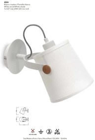 Aplica de perete design modern NORDICA alba