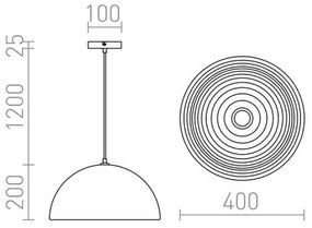 Lustră pe cablu CARISSIMA 1xE27/42W/230V RED-Design Rendl-R13048