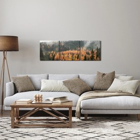 Tablou - Pădure toamna (cu ceas) (90x30 cm)
