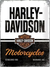 Placă metalică Harley-Davidson - Motorcycles, (30 x 40 cm)