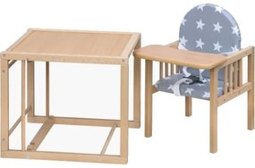 COSING - Scaun de masă pentru copii 2în1 Viktoria fag/gri