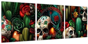 Tablou - Concept mexican (cu ceas) (90x30 cm)