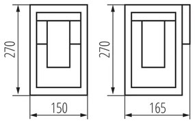 Aplică de exterior Kanlux 34981 VIMO 1xE27/15W/230V IP44 cupru