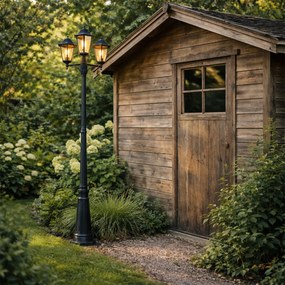 Lămpi de exterior în stil rural negre IP44 - New Orleans 3