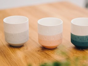 Vas din ceramica Culoare gri, FINO