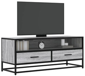 vidaXL Dulap TV, gri sonoma, 100x34,5x40 cm, lemn prelucrat și metal