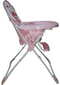 Scaun de masa pentru copii si bebe Baby Care™ ,pliabil, centura de siguranta, sezut comfortabil, masuta detasabila, Roz