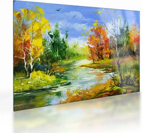 Tablou pe sticlă - Peisaj - pictură (70x50 cm)