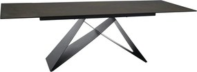 Masa extensibila WESTIN, maro/negru, sticla/ceramica/metal, 160/240x90