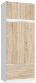 Suprastructură pentru dulap Sashka  (Alb + stejar sonoma). 1069948