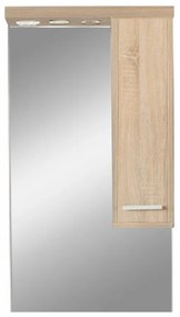 Dulap suspendat cu oglindă Nerva 55 cm, stejar Sonoma