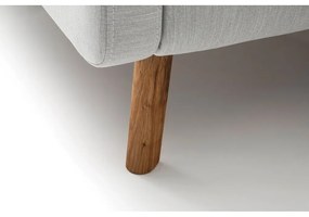 Pat matrimonial gri deschis tapițat cu spațiu de depozitare cu somieră 140x200 cm Lotte – Meise Möbel