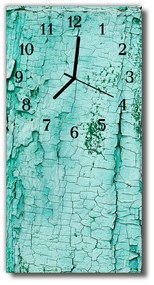 Ceas de perete din sticla vertical Natura scoarta de copac verde