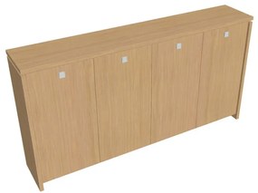 Dulap mediu pentru haine Verno 248 x 46 x 130 cm, stejar deschis