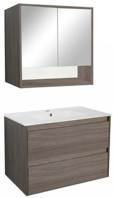 Mobilier complet de baie Porto 80 în culoarea ulmului Rauna