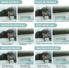 PawHut Litiera pentru Pisici Inchisa cu Capac si Tava Detasabila | Aosom Romania