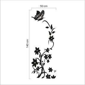 Sticker decorativ frigider Flori Albe