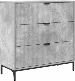 vidaXL Bufet cu sertar Gri din beton 79,5 x 33 x 82 cm Lemn compozit