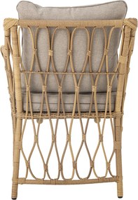 Set fotoliu și taburet din polirattan, L66×H82×W72 cm, „Belluce"