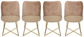 Set de scaune de sufragerie Madrid Brown, 4 bucăți