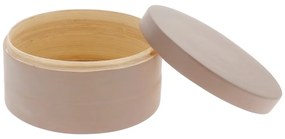 Cutie rotundă din bambus Compactor Bamboo Box, maro deschis