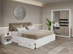 Set mobila dormitor 4 piese Ruben San Remo cu oglinda C37