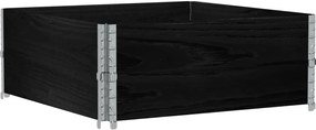 vidaXL Jardinieră de grădină, negru, 100x100 cm, lemn masiv pin