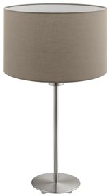 Lampă LED de masă Eglo TUNJA 1xE27/60W/230V 38,5 cm crom mat/taupe